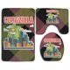 thumbnail image 1 of Juego de alfombras de baño ABPHQTO Corgzilla 3 piezas Alfombra de baño Contorno y tapa de inodoro, 1 of 2