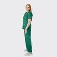 thumbnail image 5 of SPECTRUM UNIFORMS Scrub Tops Medical Unisex V-Neck Yoga Soft Fabric Medical Professionals Hospital and Lab Workwear Nurse Top Hunter Green, 5 of 5