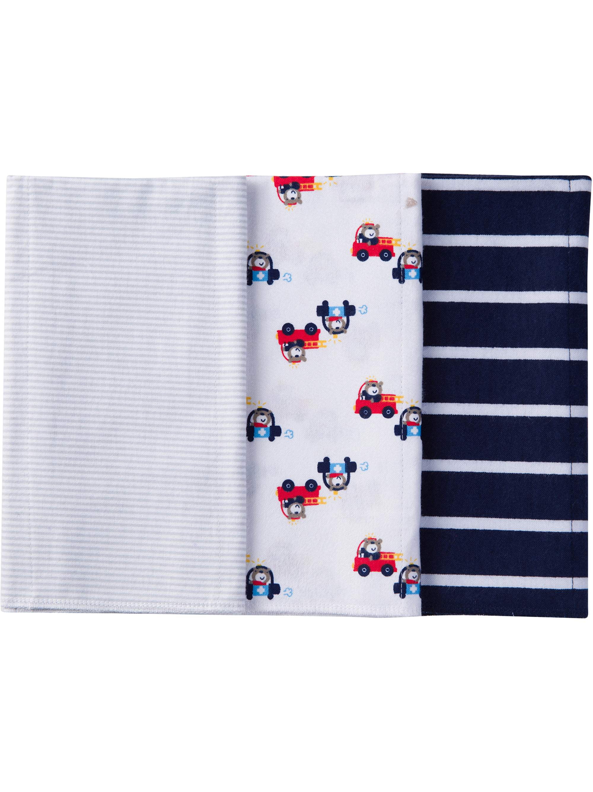 Gerber Baby Boy 3-Pack Blue Dinosaurs Terry Lined Burp Cloths; BABY CLOTHES GIFT
