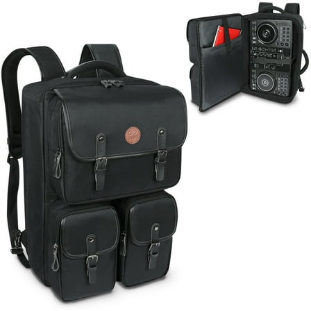 GOgroove DJ Controller Backpack - DJ Mixer Case Compatible with Pioneer DJ DDJ 400 DJ Controller