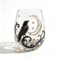 thumbnail image 2 of 1PC Halloween Drinking Glass,2D Raven&Moon Printed Design Gothic Decor Tumbler,Stemless Glass Drinking Glass for Halloween Parties and Holiday Gatherings., 2 of 5