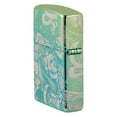 thumbnail image 5 of Zippo Laser 360° Tattoo Theme Design High Polish Teal Pocket Lighter, 5 of 9