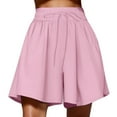 thumbnail image 2 of 2 In 1 Running Shorts For Women Flowy Athletic Shorts High Waist Gym Yoga Workout Casual Summer Quick Dry Short Pink XXL, 2 of 7