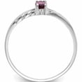 thumbnail image 3 of 10K White Gold Polished Geniune Rhodolite Garnet Birthstone Ring (Size 6) Made In United States 10xbr195, 3 of 6