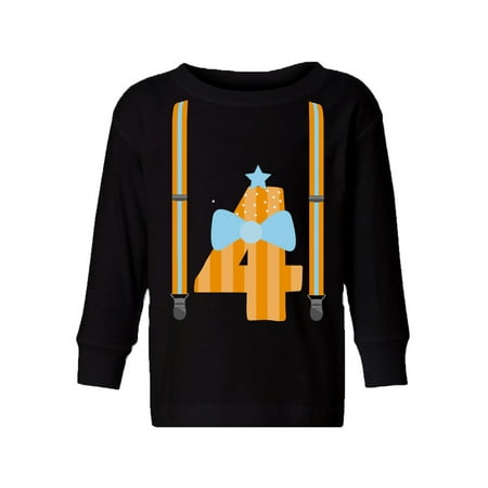 

Awkward Styles 4th Birthday Toddler Long Sleeve Shirt Boys Suit Kids T-Shirt