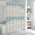 thumbnail image 6 of Summer Beach Shower Curtain, Waterproof Shower Curtains for Bathroom, Ocean Coastal Crabs Sea Turtles Corals Starfish Washable Fabric Bathtub Curtain Set Bath Decor with 12 Hooks Standard 72"x72", 6 of 8