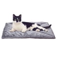 thumbnail image 1 of Furhaven Cama para Gatos Pequeña ThermaNAP Almohadilla Acolchada de Piel Sintética Autocalentable, Lavable - Gris, Pequeña, 1 of 5