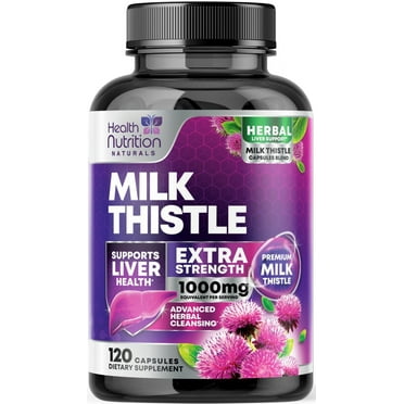 Milk Thistle Extract - Liver Cleanse Detox & Repair Formula with Dandelion Extract 1000mg - Herbal Liver Supplement - Nature's Milk Thistle w/Silymarin Marianum, Supports Liver Health - 120 Capsules