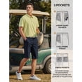 thumbnail image 3 of PULI Men’s Golf Shorts 12" Inseam Lightweight Stretch Quick-Dry Hiking Casual Dress Work Hybrid Shorts with Pockets, 3 of 7