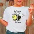 thumbnail image 2 of WEIYLL Girls Graphic T-Shirts Cute Cartoon Bee Print Short Sleeve Crew Neck Summer Casual Kids Clothing, 2 of 5