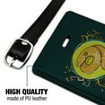 thumbnail image 3 of Electric Eel In Light bulb With Electricity Rectangle Leather Luggage Card Suitcase Carry-On ID Tag, 3 of 5