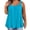 Blue, variant on Plus Size Casual Camisole for Women Loose Crew Neck Short Sleeve Blouse with Pockets Flowy Sheer Top Summer Beach Vacation Party, Red 4XL