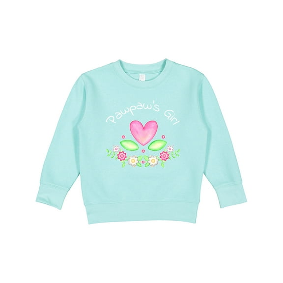 Inktastic Pawpaw's Girl Heart Flowers Toddler Sweatshirt