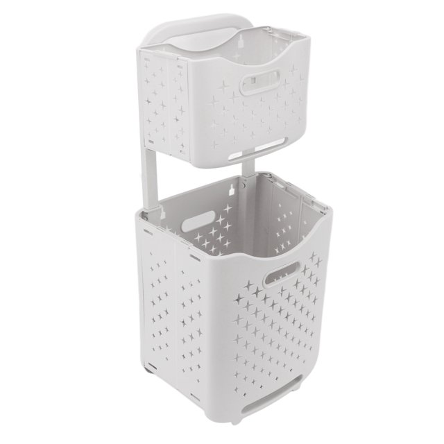 Panier à Linge Roulant sur Roues Trieur de Linge Pliable Organisateur Paniers à Linge Suspendus Pliables Panier à Vêtements Sales Solution de Rangement Pratique