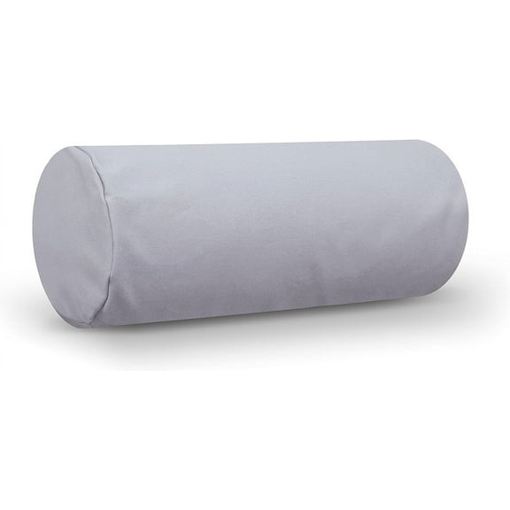 Cotton Fabric 6x16" Neck Roll Pillowcase - Soft Washable Pillow Cover - Made in USA, Stone Gray