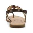 thumbnail image 3 of Journee Womens Gerra T-Strap Toe Ring Flat Sandals, 3 of 9