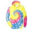 thumbnail image 5 of Port & Company Tie Dye Pullover Hooded Sweatshirt-3XL (Neon Rainbow), 5 of 6