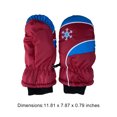 thumbnail image 4 of Yuarrent 3 pares de manoplas para niños, impermeables, Unisex, para clima frío, equipo deportivo, accesorios de esquí portátiles para actividades al Suministros térmicos Rojo Yuarrent HA059231-03B, 4 of 5