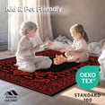 thumbnail image 4 of ODIKA 6'x9' Machine Washable Non-Slip Area Rug, Bold Red and Black Bat Silhouette Theme  Black High Traffic Rug with Pad, Black, 29681, 4 of 8