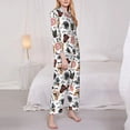 thumbnail image 3 of Pofeuu Hip Hop Dog Print Womens Pajamas Set Long Sleeve Sleepwear Button Down Nightwear Soft Pj Lounge Sets Button Down Pajamas Women-XX-Large, 3 of 7