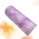 thumbnail image 2 of Rollo de tul navideño con copos de nieve de 15 cm y 10 yardas, cinta de organza brillante con copos de nieve para decoración navideña, envoltura de regalos y decoración de fiestas (lavanda)., 2 of 7