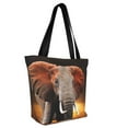 thumbnail image 4 of Hirioo Elephant Sunset in Kenya for Women's Casual Shoulder Tote Bag Handbag For Women Work College Travel Business Shopping, 4 of 8