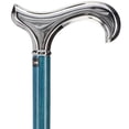 thumbnail image 4 of Royal RC Canes Walking Cane with Chrome Derby Handle – Blue Stained Ash Wood Shaft – Stylish Support Canes for Men and Women, Lightweight Canes for Daily Use, 4 of 7