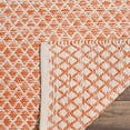 thumbnail image 3 of Safavieh Montauk Collection MTK601D Handmade Cotton Area Rug, 6' x 9', Orange / Ivory, 3 of 3