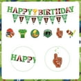 thumbnail image 3 of Football Birthday Party Decorations, 55PCS American Football Themed Birthday Banner Triangle Flag Hanging Swirls Cake Topper Cupcake Toppers Backdrop, Green Rugby Happy Birthday Backdrop for Kids, 3 of 7