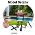 thumbnail image 6 of Mosaic Side Table - Small Patio Outdoor Table Indoor Folding Round End Table with Plant Stand, 6 of 8