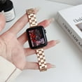 thumbnail image 2 of Metal band Compatible with Apple Watch Band 38mm 40mm 41mm for women, Slim and Thin Stainless Steel Replacement Adjustable Wristband for iWatch Series 9/8/7/6/5/4/3/2/1/SE, Rosegold, 2 of 8