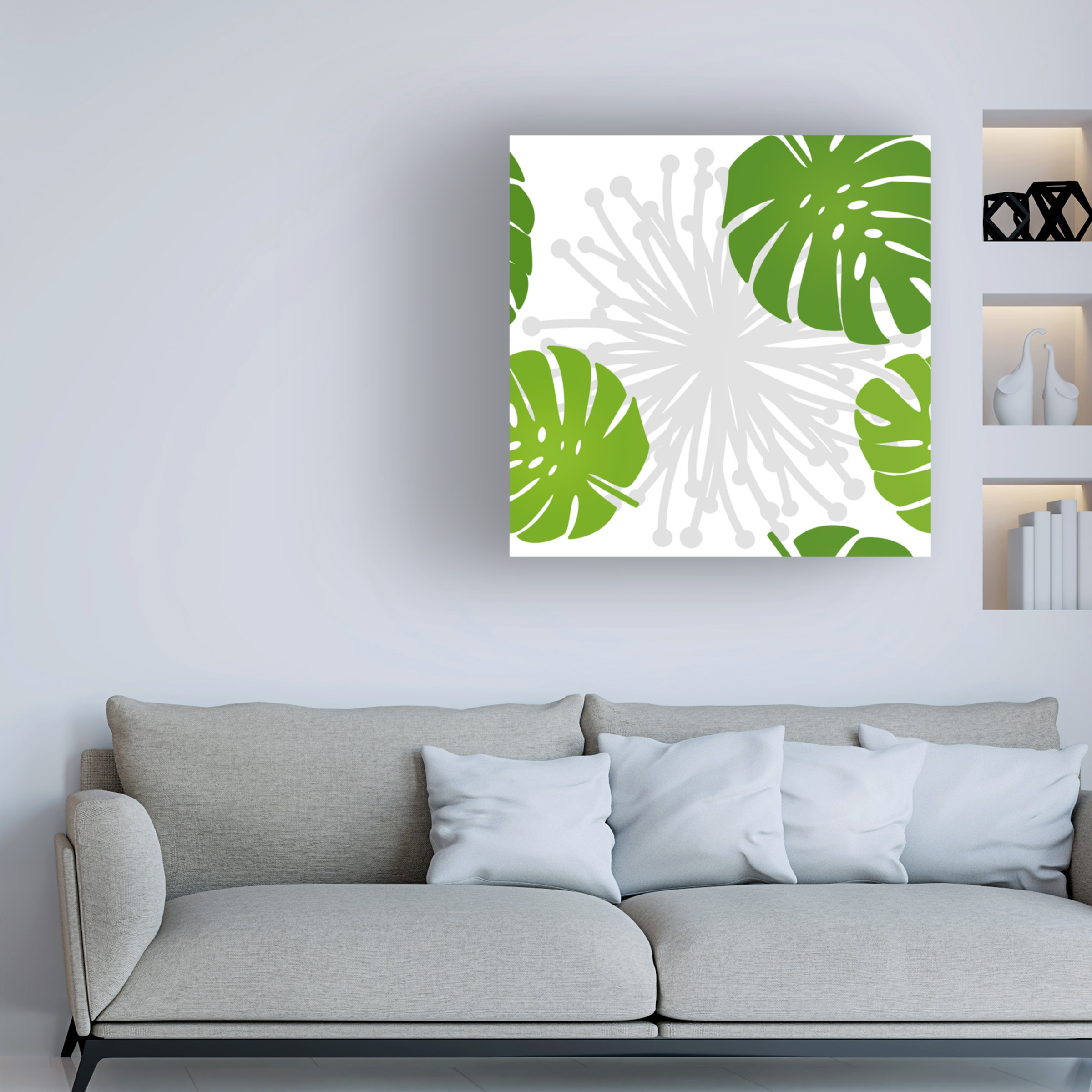 Trademark Fine Art 'Rain Forest Pattern III Leaves' Canvas Art by Tina Lavoie