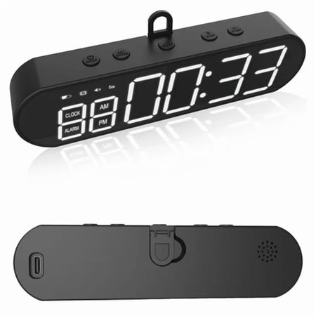 Portable Gym Timer 1000mAh Multifunctional Fitness Sports Interval Workout Timer with Alarms Clock for Gym Home Office