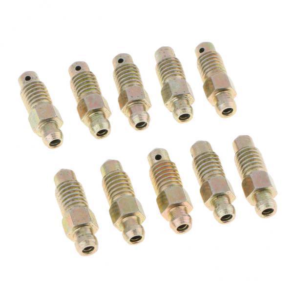3x10 Tornillos De Purga De Freno Delanteros Y Traseros De Coche De 25mm M8*1,25mm Sunnimix Tornillos de purga de freno de coche