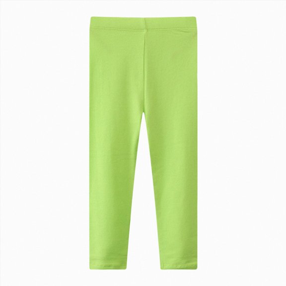 Kakishop Kids Solid Color Leggings Elastic Waist Full Length Toddler Girls Casual Pants (Green,4 Years)