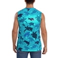 thumbnail image 4 of Bingfone World Turtle Day Pattern Men's Tank Tops Workout Sleeveless Tee Shirts Running Beach Tanks for Men-Medium, 4 of 8
