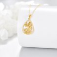 thumbnail image 4 of XATENJE  Phoenix Necklace 14K Yellow Gold Phoenix Teardrop Pendant Necklace Gold Phoenix Bird Jewelry Gifts for Women, 4 of 6