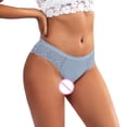 thumbnail image 3 of Sngxgn Women's Cotton Underwear High Waisted Ladies Panties Full Coverage Briefs(Blue,L), 3 of 4