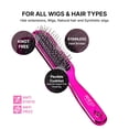 thumbnail image 3 of Anti-Static & Anti-Frizz Wig Brush with Stainless Steel Knot-Free Bristles for Easy Detangling, Smooth Hair & Wigs Without Breakage or Snagging (Mini), 3 of 4