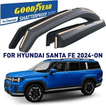 Goodyear Shatterproof in-Channel Window Deflectors for Hyundai Santa Fe 2024-2026, Rain Guards, Window Visors for Cars, Vent Deflector, Car Accessories, 4 pcs - GY008052