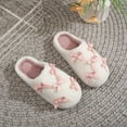 thumbnail image 6 of CHUMUD Women's Plush Cute Ribbon Bow Slippers Fuzzy Memory Foam Indoor House Shoes with Nonslip Sole, 6 of 9