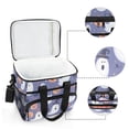 thumbnail image 6 of FORMRS Insulated Cooler Bag 24 Cans Capacity Soft Leakproof Lunch Box with Side Pockets, Blue Cute Halloween, 6 of 7