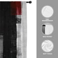 thumbnail image 3 of Abstract Red and Grey Window Curtains for Bedroom 52 x 63 Inch Wide Mordern Black White Art Minimalist Design Lattice Stitching Living Room Treatment Set of 2 Curtain Panels Drapes, 3 of 5