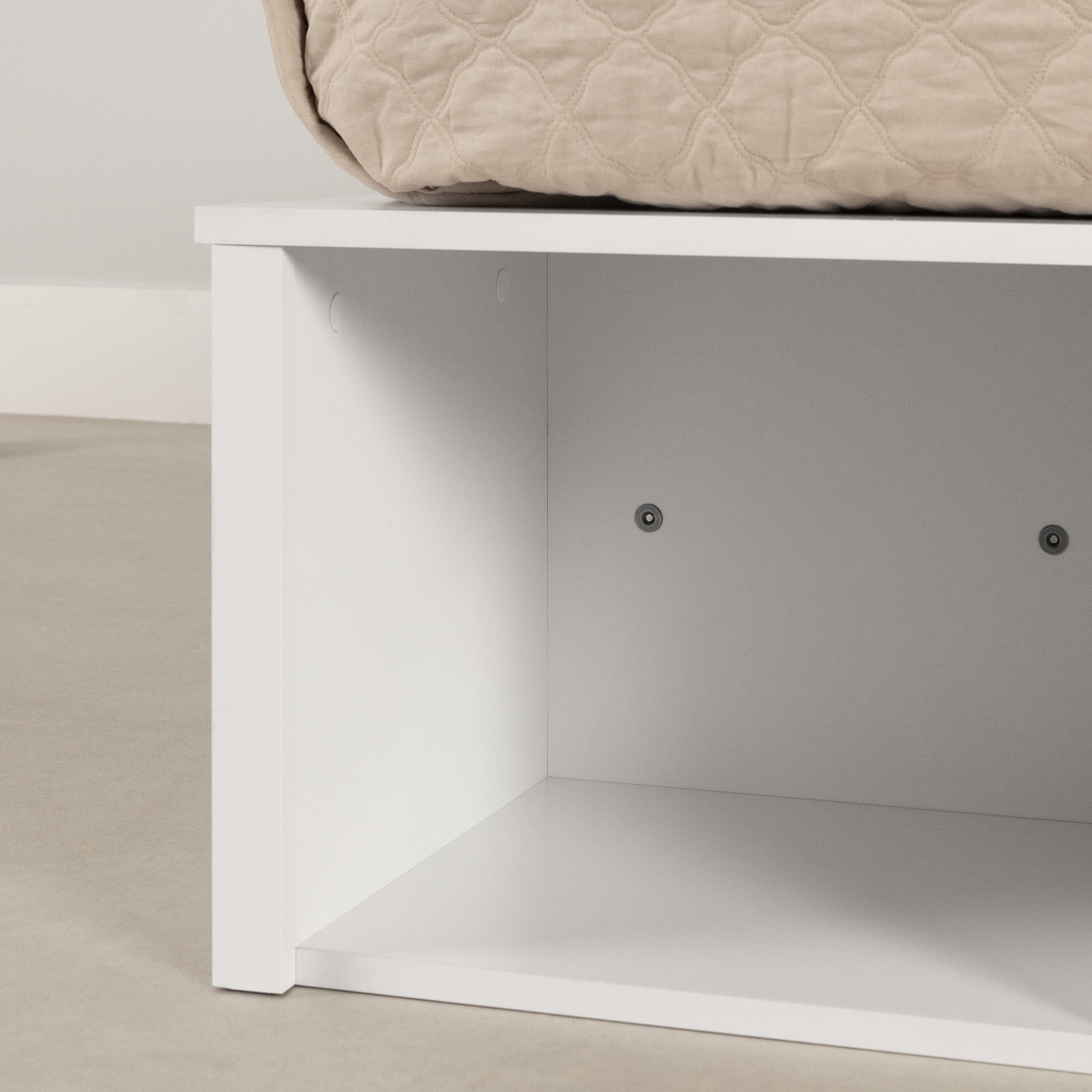 South Shore Flexible, Contemporary Bed, King White