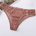 thumbnail image 2 of LNWUY Lace Thongs for Women Lace Hollowed out See-Through Cheeky Underwear Hipster Panties Pink L, 2 of 9