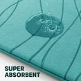 thumbnail image 3 of CHAKME 5 Piece Bathroom Rug Set Non Slip Ultra Absorbent Machine Washable Memory Foam Large 20"x46" & 32"x20" Long 24"x17" Small 18"x16" U Shape Contour 24"x20" Toilet Mat Ocean Ripple blue, 3 of 8