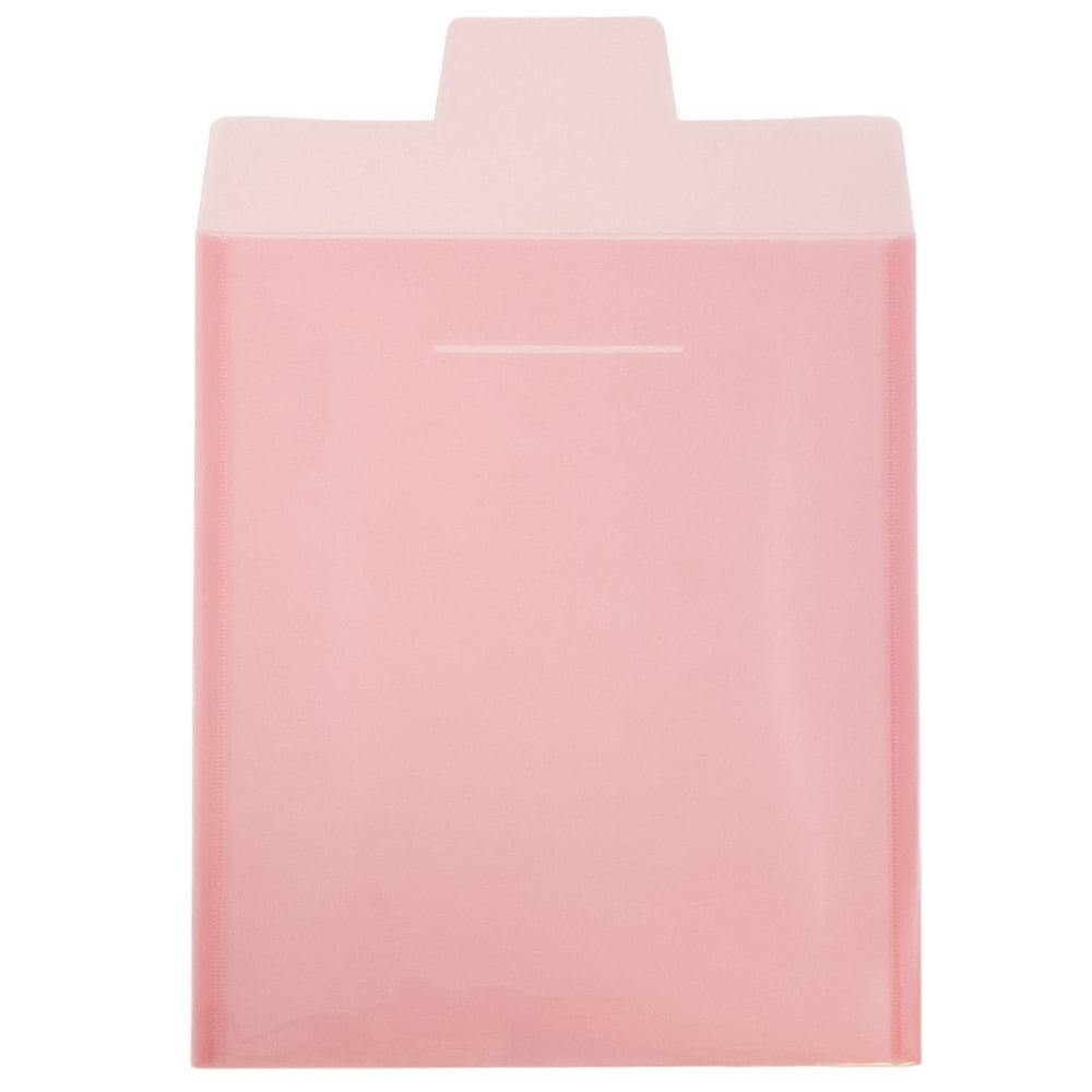 JAM Plastic Tuck Flap Envelopes, 9.9x11.8, 12/Pack, Red, Open End