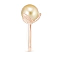 thumbnail image 3 of ANGARA Trillium Golden South Sea Cultured Pearl Solitaire Ring in 14K Rose Gold for Women | June Birthstone, Birthday, Anniversary, Jewelry Gift for Women | Pearl Ring, 3 of 8