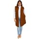 thumbnail image 5 of Abrigo diseño chaleco Roman Fashion/Tallas Extras, 7051 (Caramel) cafe 36 Roman Fashion CH-ST-7051-CAFÉ-ALL, 5 of 6