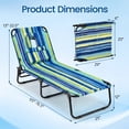 thumbnail image 3 of Costway 2 PCS Beach Chaise Lounge Chair with Face Hole Pillows & Adjustable Backrest, 3 of 10